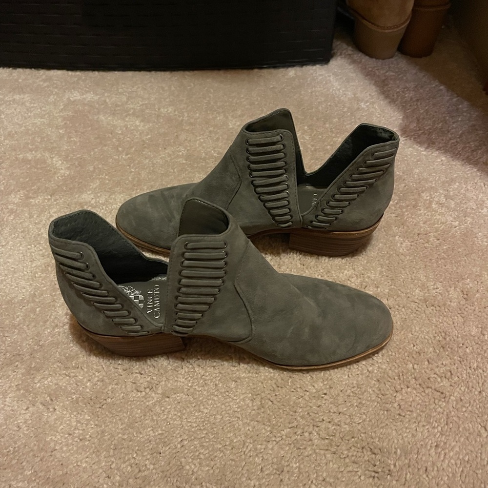 Vince Camuto open slit ankle boots!